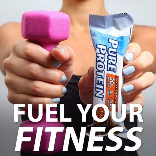 【Flash Sale + Free Shipping】18 Count of 1.76 Oz Bars- Pure Protein Bar Variety Pack (6 Chocolate Peanut Butter, 6 Chewy Chocolate Chip, 6 Chocolate Deluxe) - Image 5