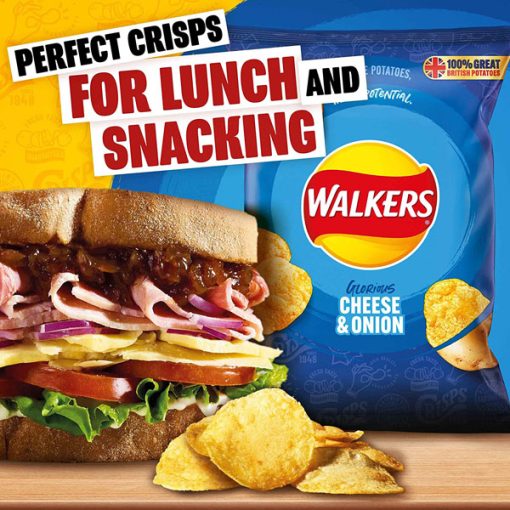 【2025 Flash Sales+ Free Shipping】Walkers 32.5g Cheese and Onion Crisps, 32.5g - Case of 32 - Image 4
