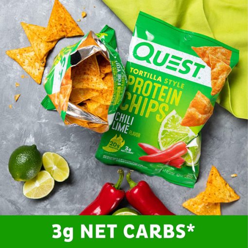 【2025 Flash Sales+ Free Shipping】Quest 1.1 Ounce Nutrition Chili Lime Tortilla Style Protein Chips - Pack of 12 - Image 3