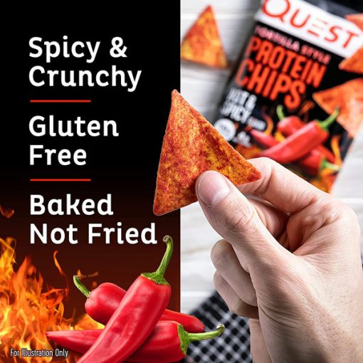 【2025 Flash Sales+ Free Shipping】Quest 1.1 Ounce Nutrition Hot & Spicy High Protein Tortilla Style Protein Chips - Pack of 12 - Image 3