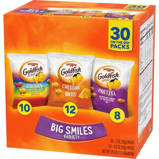 【2025 Flash Sales+ Free Shipping】Pepperidge Farm, Goldfish, Crackers, Classic Mix, 29 oz, Variety Pack, Box, Snack Packs, Pack Of 30 - Image 2