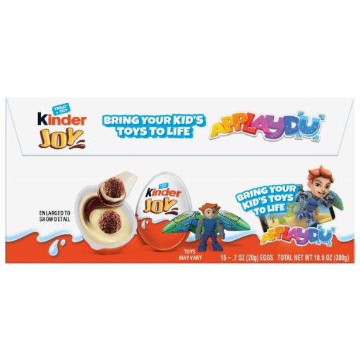 【First Order Discount】Kinder Joy Eggs, Sweet Cream and Chocolate Wafers with Toy Inside, Great for Holiday Stocking Stuffers, 10.5 oz each, 15 Eggs - Image 2