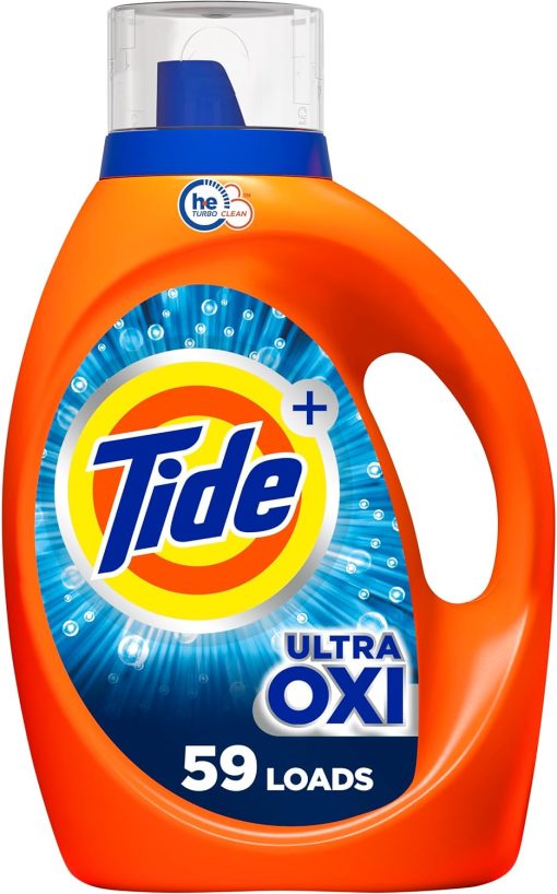 Tide Ultra Oxi Laundry Detergent Liquid Soap, High Efficiency (He), 59 Loads, 84 Fl Oz (Packaging May Vary)