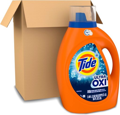 Tide Ultra Oxi Laundry Detergent Liquid Soap, High Efficiency (He), 59 Loads, 84 Fl Oz (Packaging May Vary) - Image 6