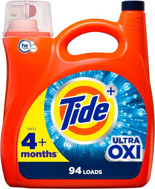 Tide Ultra Oxi Laundry Detergent Liquid Soap, High Efficiency (He), 59 Loads, 84 Fl Oz (Packaging May Vary) - Image 7