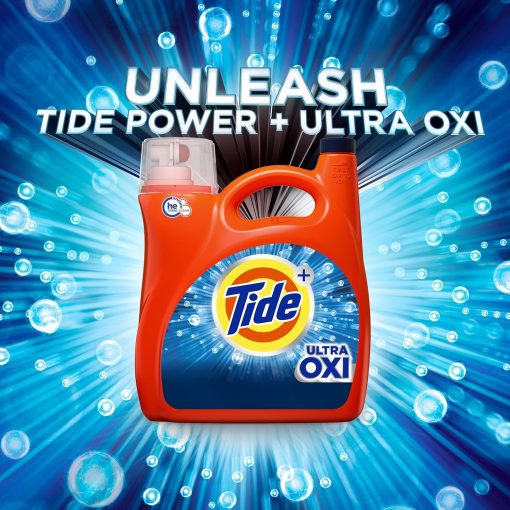 Tide Ultra Oxi Laundry Detergent Liquid Soap, High Efficiency (He), 59 Loads, 84 Fl Oz (Packaging May Vary) - Image 8