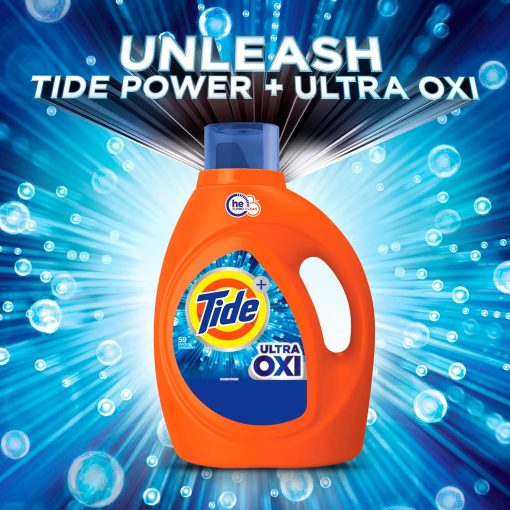 Tide Ultra Oxi Laundry Detergent Liquid Soap, High Efficiency (He), 59 Loads, 84 Fl Oz (Packaging May Vary) - Image 5